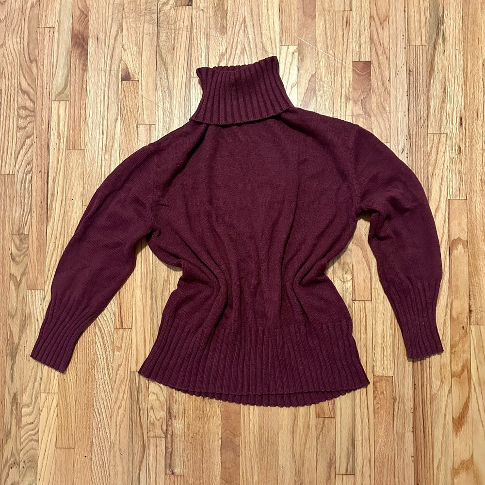a new day Women's Deep Red Turtleneck Sweater